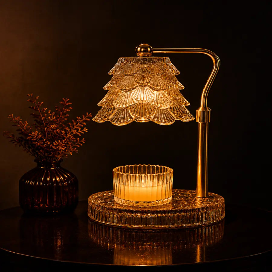 Candle Warmer Lamp with Timer & Dimmer | Height Adjustable Amber Candle Warming Lamp for Jar Candles