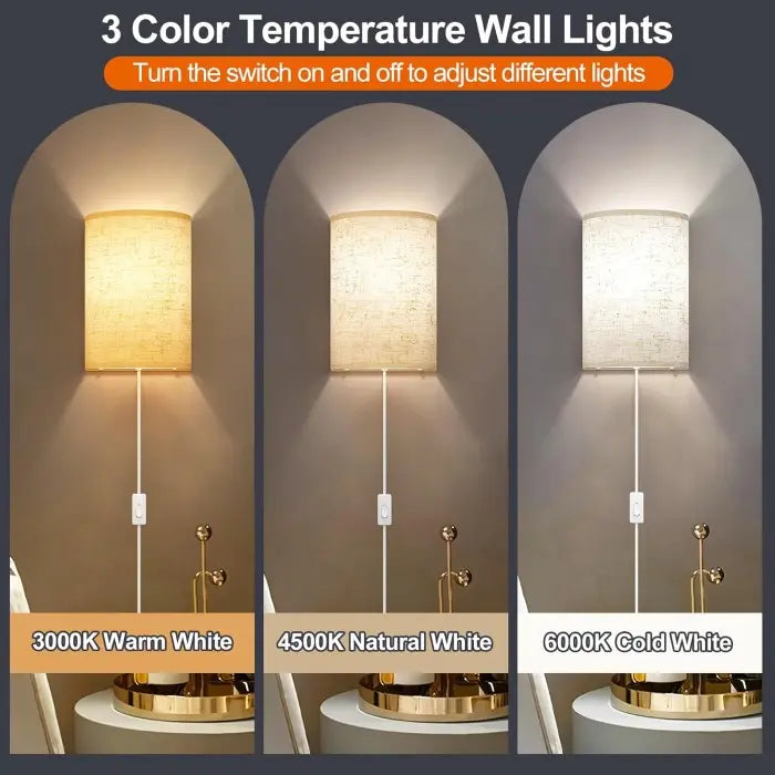 Battery Operated Wall Sconces Set of 2 with Remote & Rechargeable LED