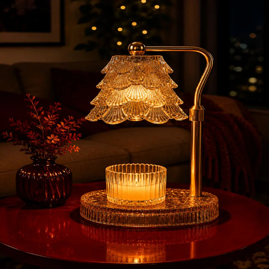 Candle Warmer Lamp with Timer & Dimmer | Height Adjustable Amber Candle Warming Lamp for Jar Candles