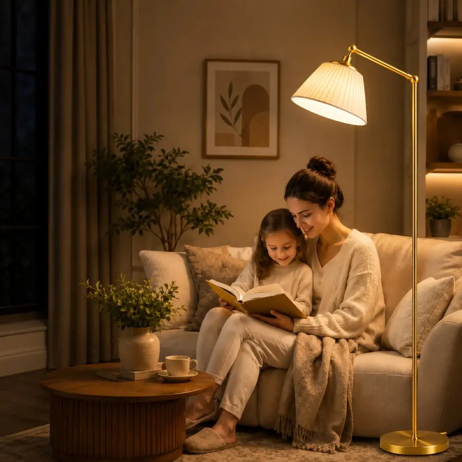 Modern 63" Floor Lamp with Marble Base – Adjustable Color Temperature Standing Lamp for Living Room, Bedroom, Office & Classroom